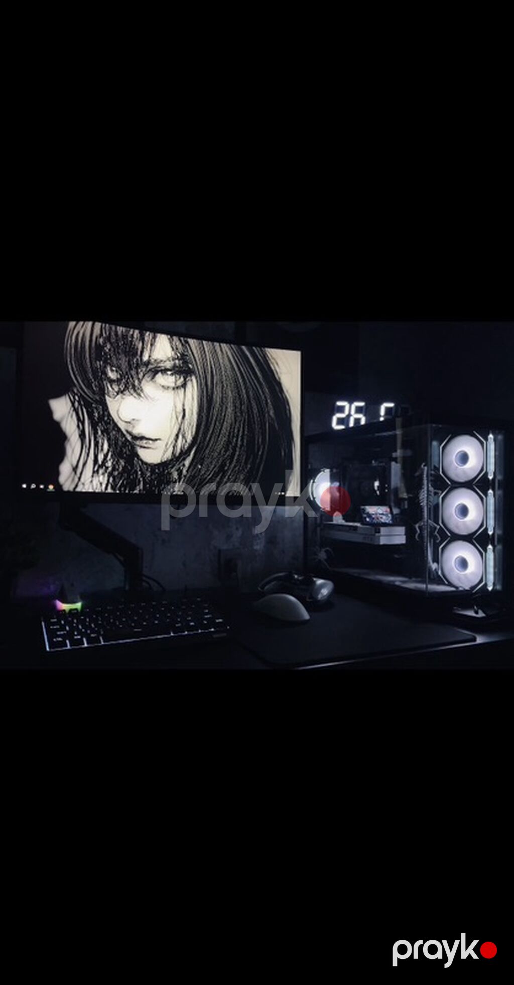 Pixelghost sehifesinin gaming setupu bütün detalları hamısı — Masaüstü kompüterlər, Digah (2)