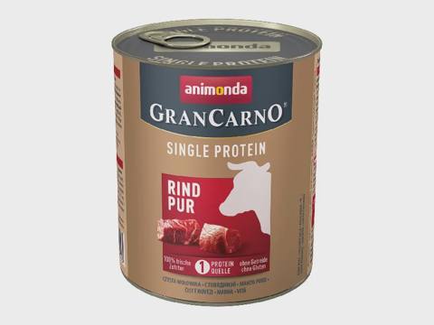 Gran Carno Single Protein Adult, yetkin itlər üçün, mal əti ilə, 800 q — Heyvan malları