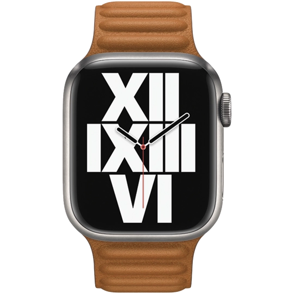 Kəmər Apple 41mm Leather Link - S/M Golden Brown, (ML7K3) Golden Brown — Mallar, Bakı (3)