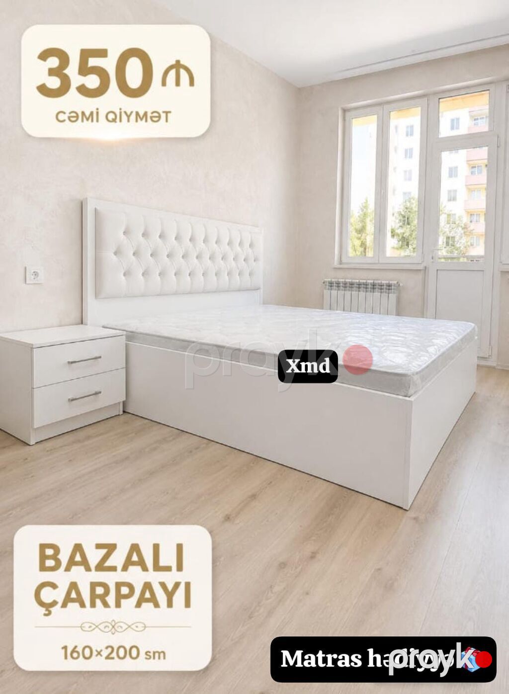 Tək nəfərlik çarpayılar – rəng seçimi mövcuddur - Bazalı və bazasız — Yataqlar, Bakı (5)