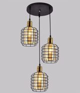 Sparkled asma çilçıraq 3LÜ metal E27 IP20 C-541-3 — Omid.az — Lighting