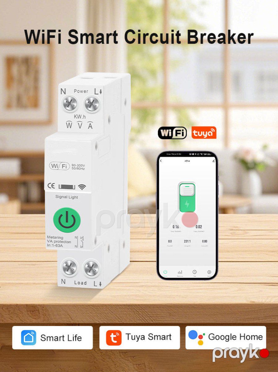 Tuya WiFi Ağıllı MCB Avtomat — Ağıllı ev və təhlükəsizlik, Bakı (3)