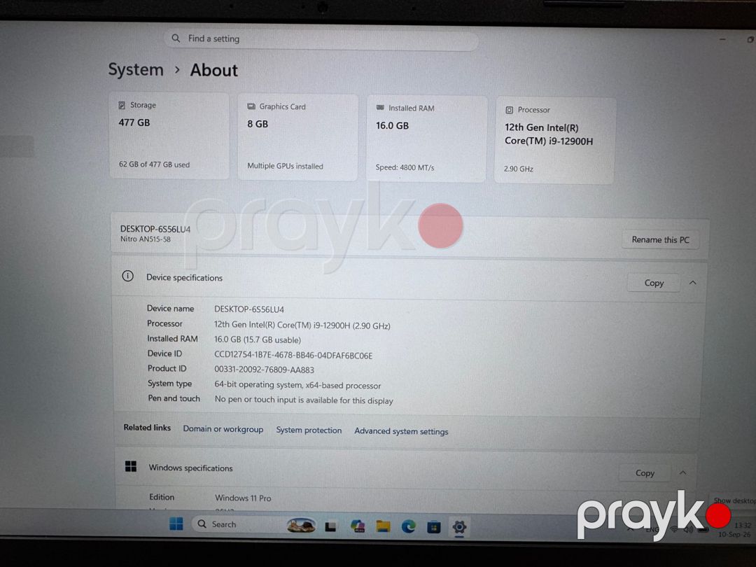 Acer Nitro 5 i9 RTX4060 — Noutbuklar, Bakı (10)