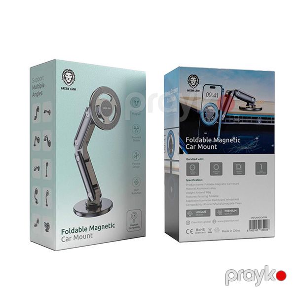 Green Lion Foldable Magnetic car mount (Gnflmagcmtbk) Black — Mallar, Bakı (4)