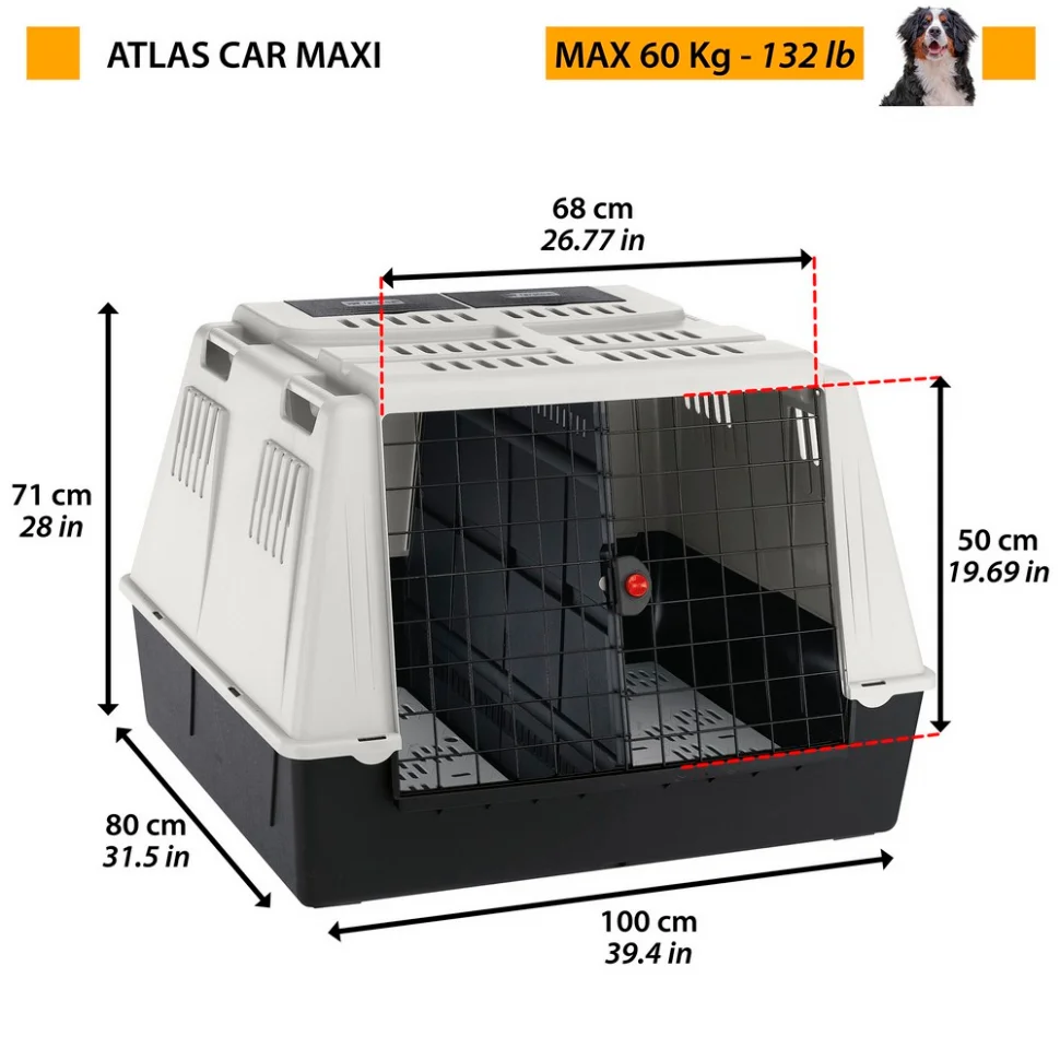 Ferplast Atlas Car Max avtomobil səyahəti üçün it daşıyıcısı 100 x 80 x 71 sm — Bakı