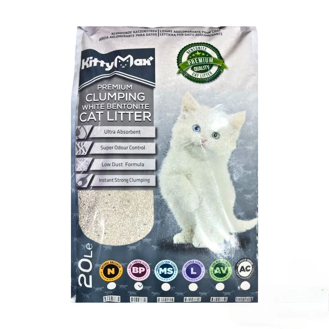 KittyMax Marseille Soap, sabun ətirli təbii topalaşan pişik qumu, 20 l — Zoo.az — Cats