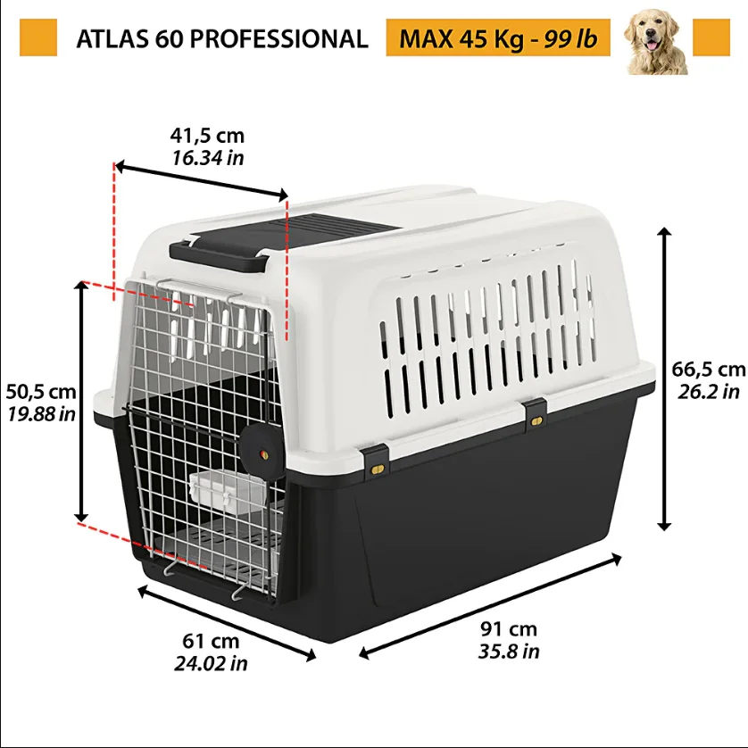 Ferplast Atlas 60 Professional Böyük İt Daşıyıcısı, 91×61×68 sm — Bakı