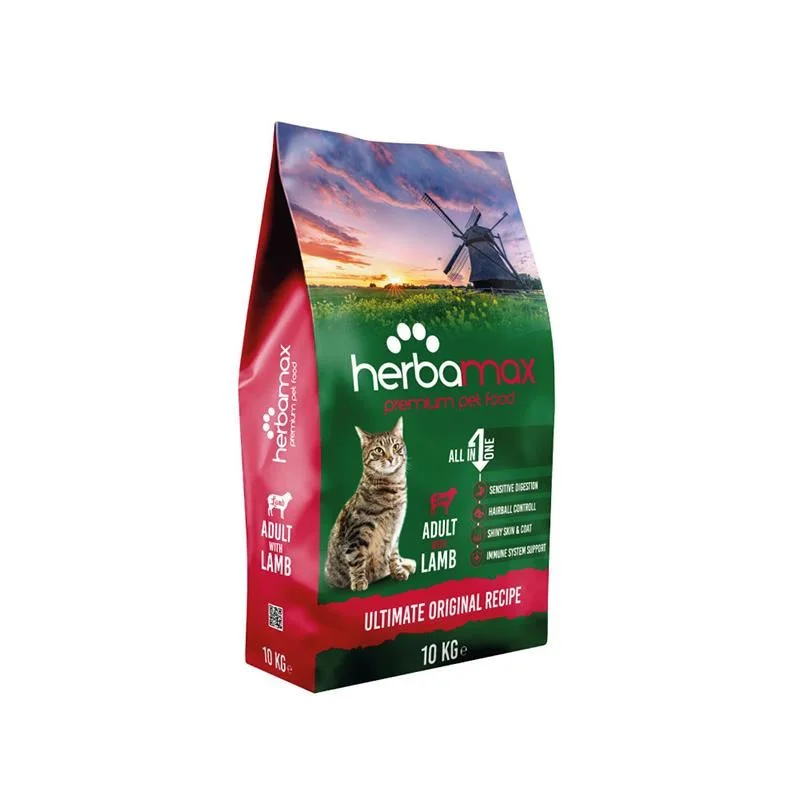 Herbamax Premium Adult Cat With Lamb, yetkin pişiklər üçün premium quru yem, quzu ilə (çəki ilə) — Bakı