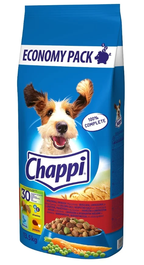 Chappi, itlər üçün quru yem, mal əti və quş əti ilə (çəki ilə) — Bakı