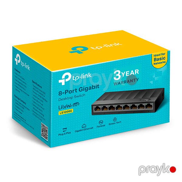 TP-Link 8 Port Gigabit Switch LS1008G Black — Mallar, Bakı (5)