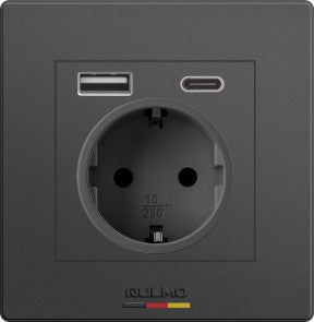 Aulmo qara 16A dərin razetka sürətli + USB + type c — Bakı