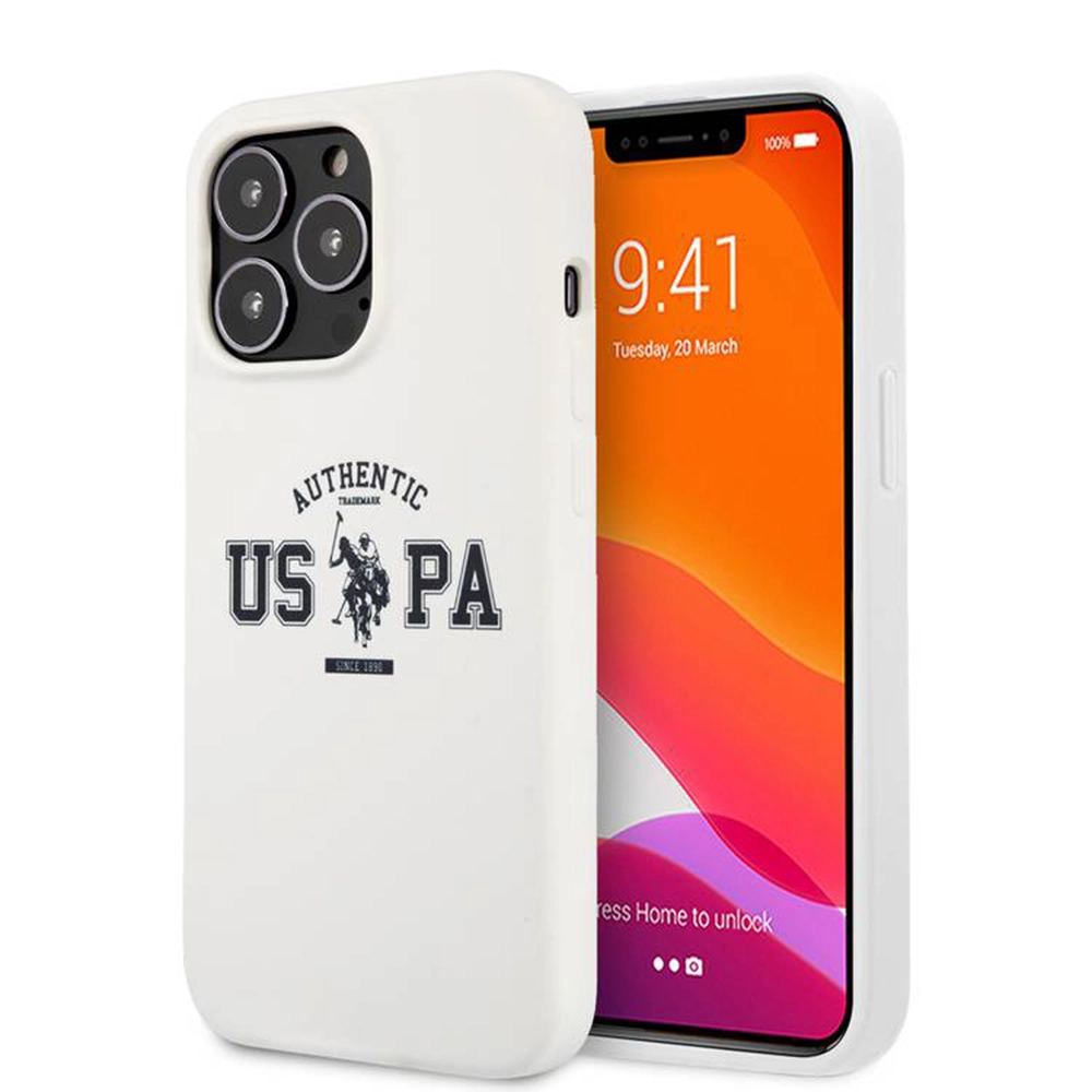 U.S. Polo Assn. Liquid Silicone Authentic Logo for iPhone 13 Pro Max (6.7") USHCP13XSATH Sierra Blue — Bakı