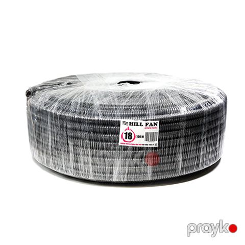 Hıll fan yanmaz spiral boz telli 18 (50 m)