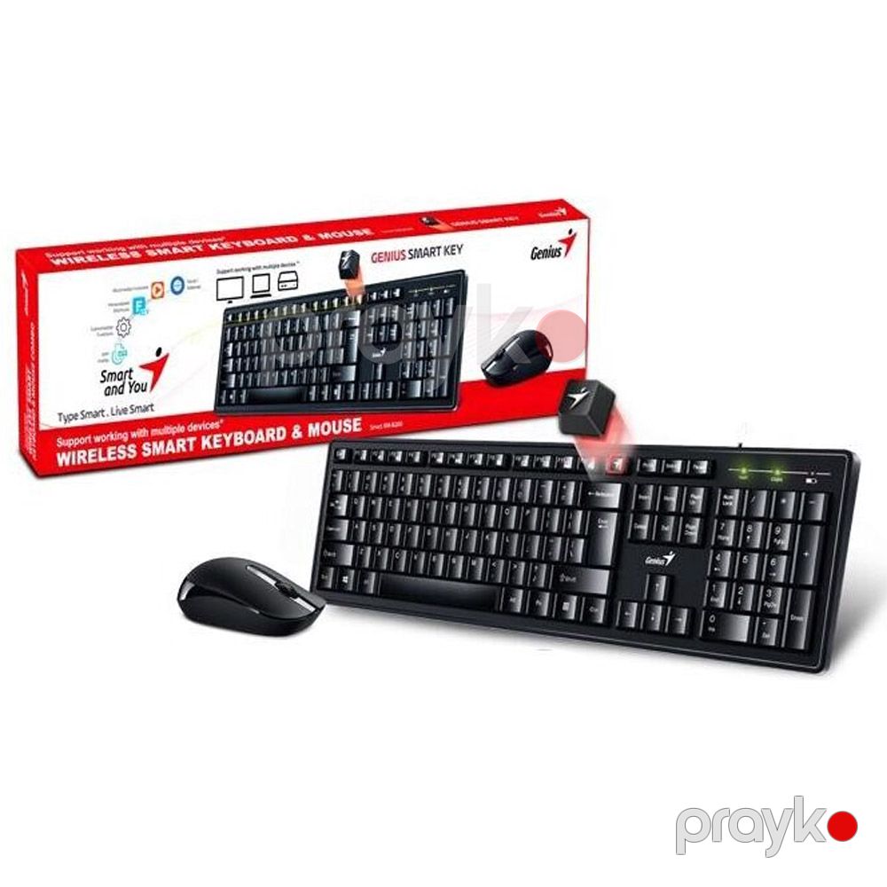 Klaviatura/Mouse Genius KM-8200 BLK Wireless — Klaviaturalar və siçanlar, Bakı (3)