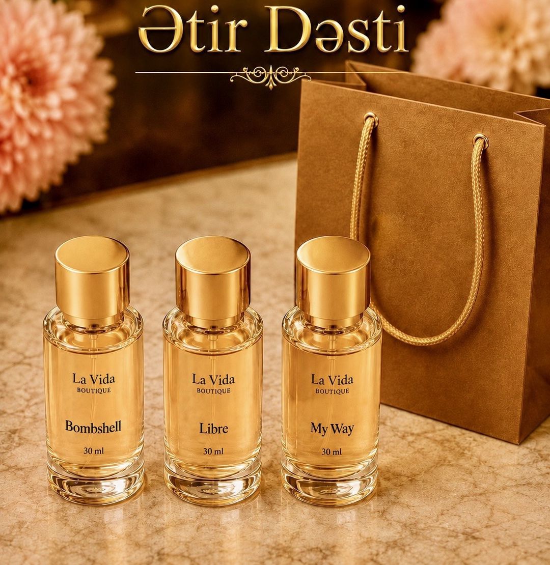 No Brand ətir dəsti qadınlar üçün (ətir suyu Bombshell/Libre/My Way 30 ml x 3 əd) — Mallar, Bakı