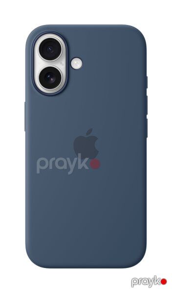 iPhone 16 Silicone Case with MagSafe - Denim, Model A3313 Denim — Bakı
