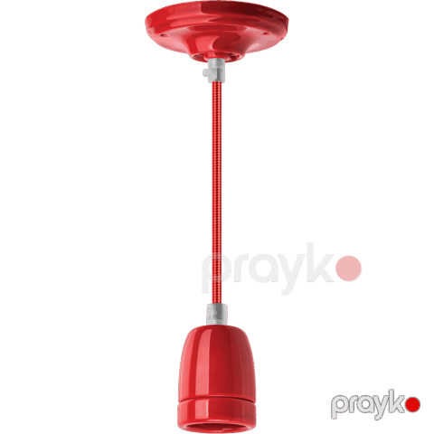 Asılı çıraq Navigator NIL-SF03-011-E27, 60Vt, ölçü 1090x46x105mm, qırmızı rəng — Bakı