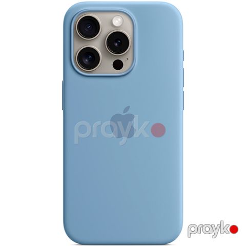 iPhone 15 Pro Silicone Case with MagSafe (MT1L3ZM) Winter Blue — Bakı