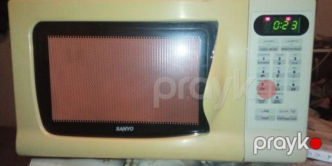 Mikrodalğalı soba Ayrıca dayanan, Mikrodalğalar ilə, rəng - Bej, İşlənmiş — Masazır