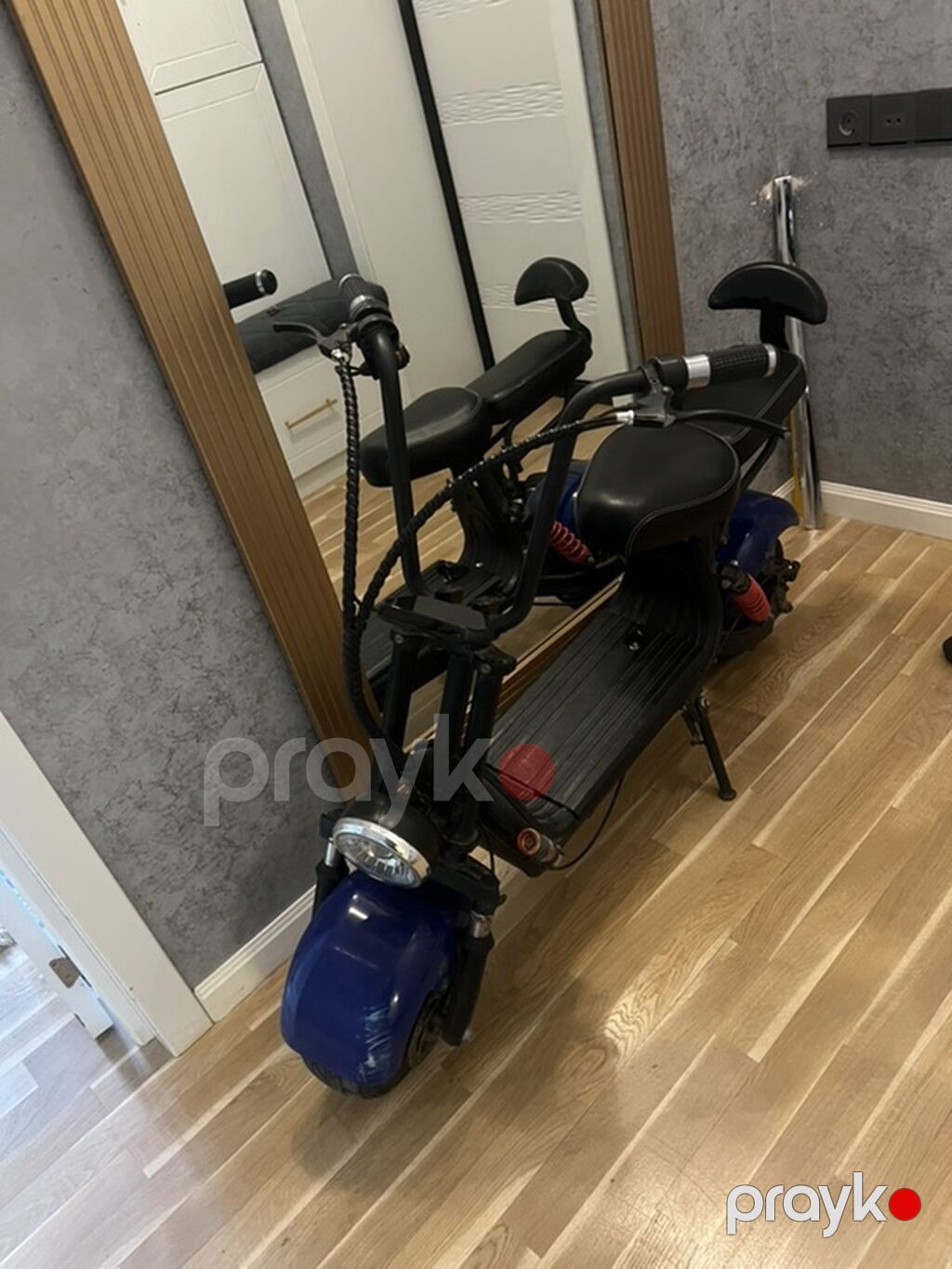 Elektrikli skuter – chopper tipli şəhər modeli - Rəng: mavi/göy — Mopedlər və skuterlər, Bakı (3)