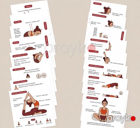 Yoqa pozaları üçün öyrədici kartlar S894 — Bakı