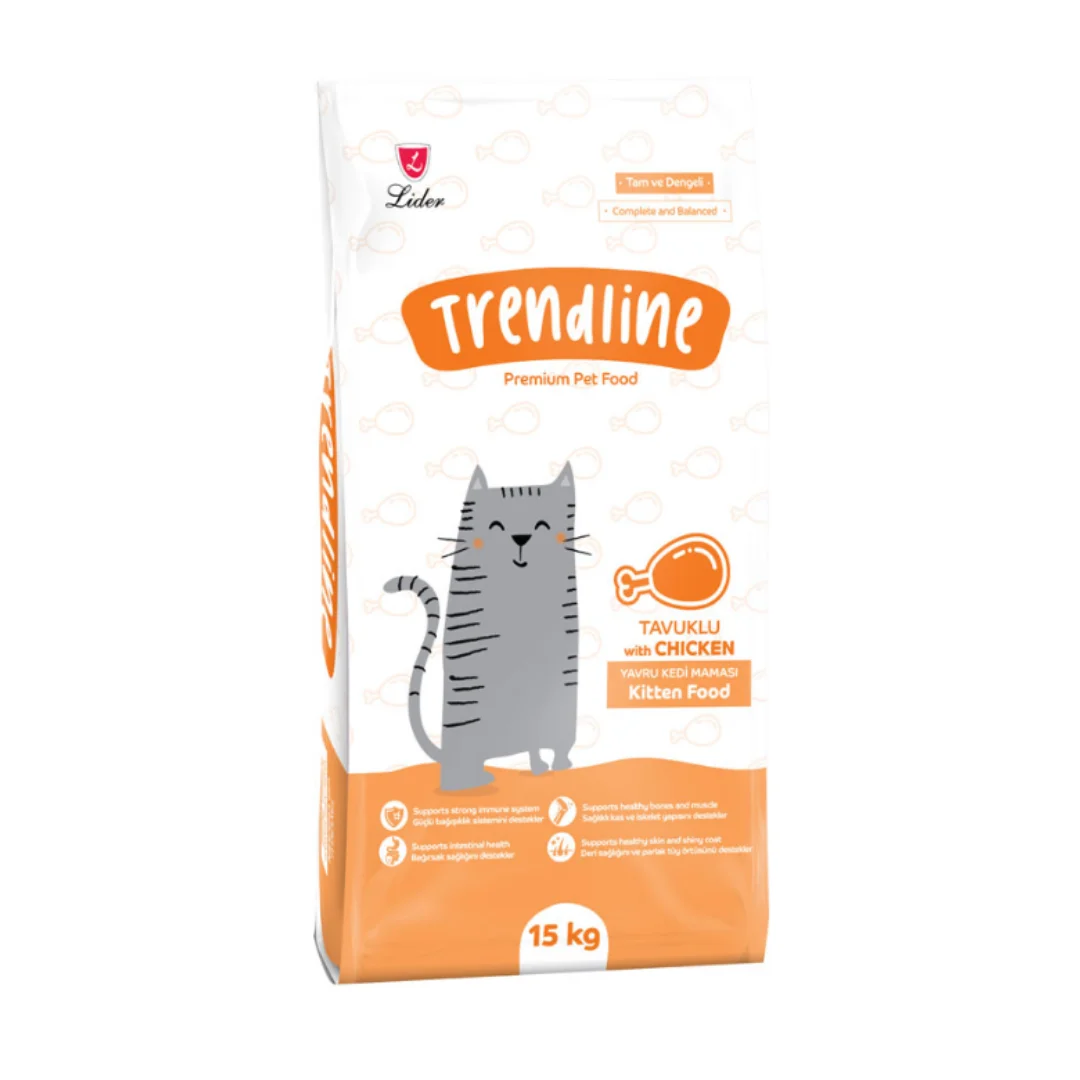 Trendline Kitten, pişik balaları üçün yem, toyuq dadı ilə (çəki ilə) — Bakı