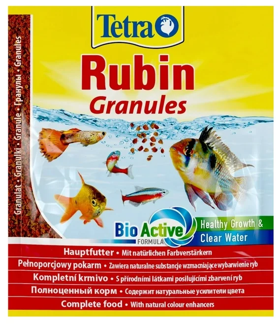 Tetra Rubin Granules tam qida üçün rəng balıq 15 g — Bakı