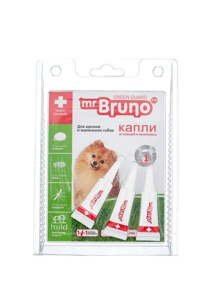 Bala itlər və itlər üçün cənab Bruno gənə və həşərat damcıları, 1 pipet — Zoo.az — Cats