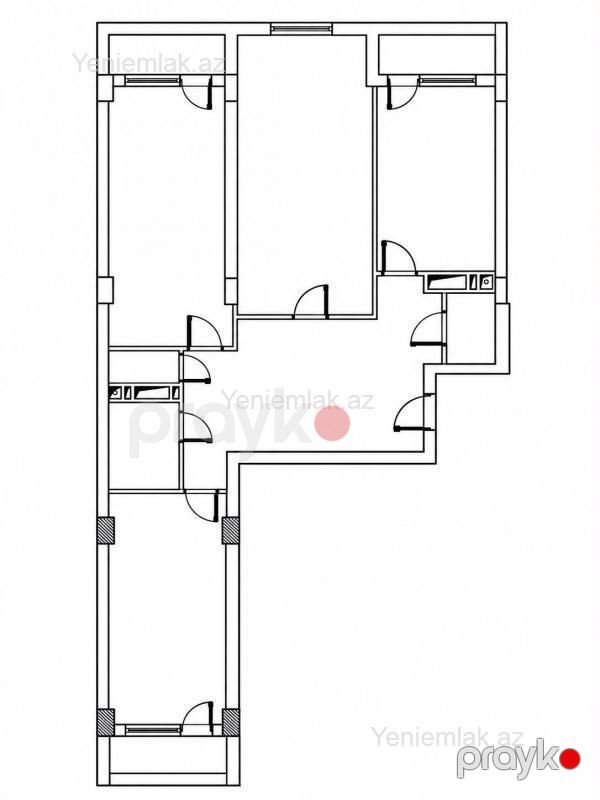 Satılır 3 otaqlı Bina evi menzil (Yeni tikili), 130 m², Xətai rayonu — Mənzil, Bakı (4)