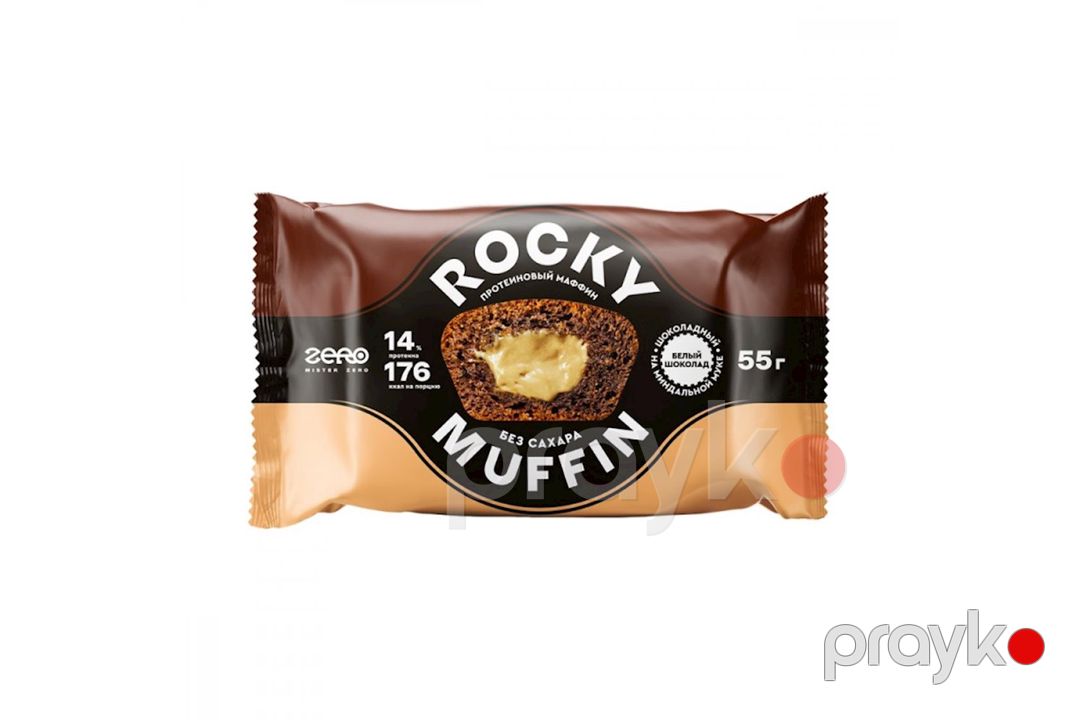 Proteinli maffin qutusu Rocky Muffin Сhocolate-White Chocolate, 55 q, 8 əd — Mallar, Bakı (2)