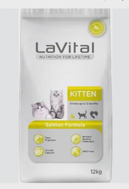 LaVital Kitten Salmon Formula, pişik balaları üçün quru yem, qızılbalıq dadı ilə (çəki ilə) — Kediler
