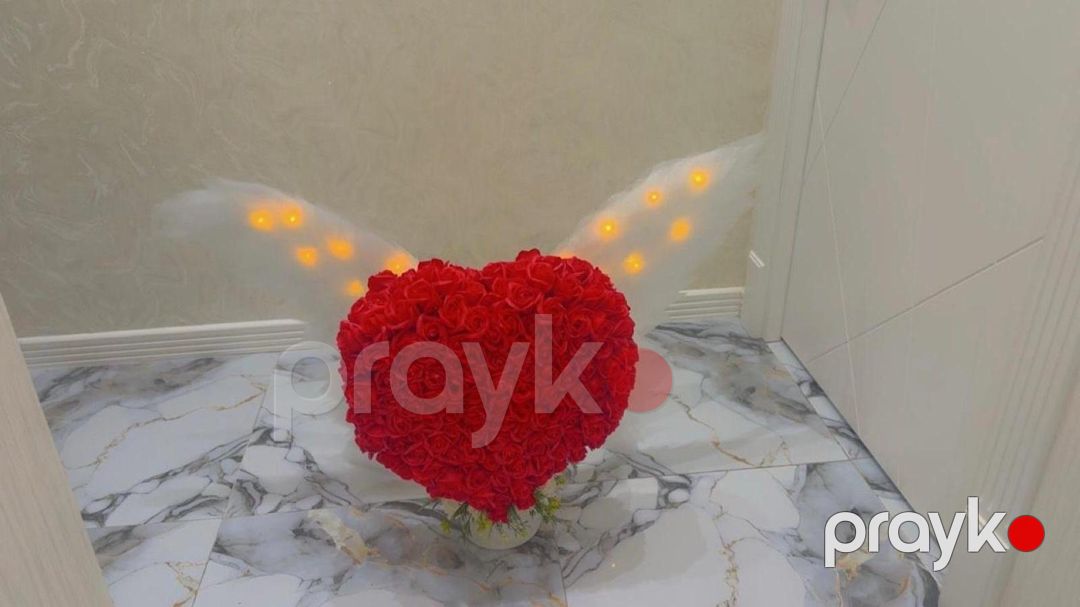 Güllə hazırlnmış dekor Mələk qanadı — Dekor və interyeri, Bakı (2)