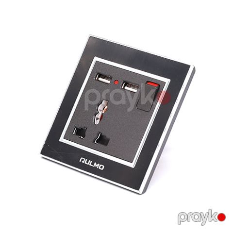 Aulmo qara 2 USB + 1 razetka + 1 multi razetka — Bakı