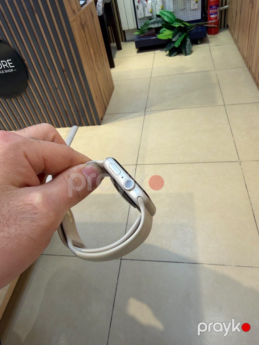 Apple Watch Series 7 Aluminum Starlight 45mm — Ağıllı saatlar və biləkliklər, Bakı (4)