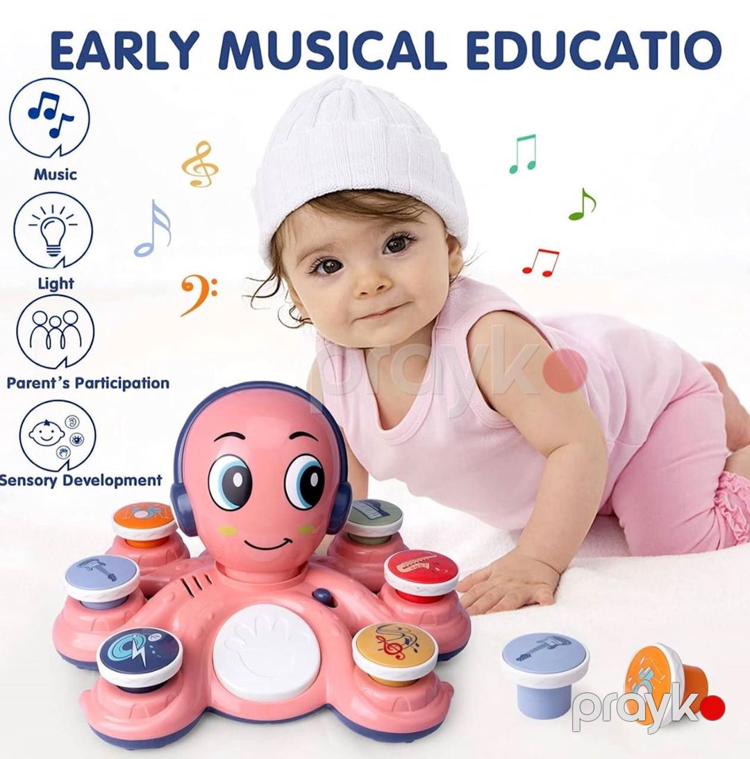 Musiqili oyuncaq Octopus Rocker RJ2873, plastik, 18+ ay — Mallar, Bakı (4)
