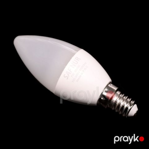 Lampa 7W LED candle E14 wh