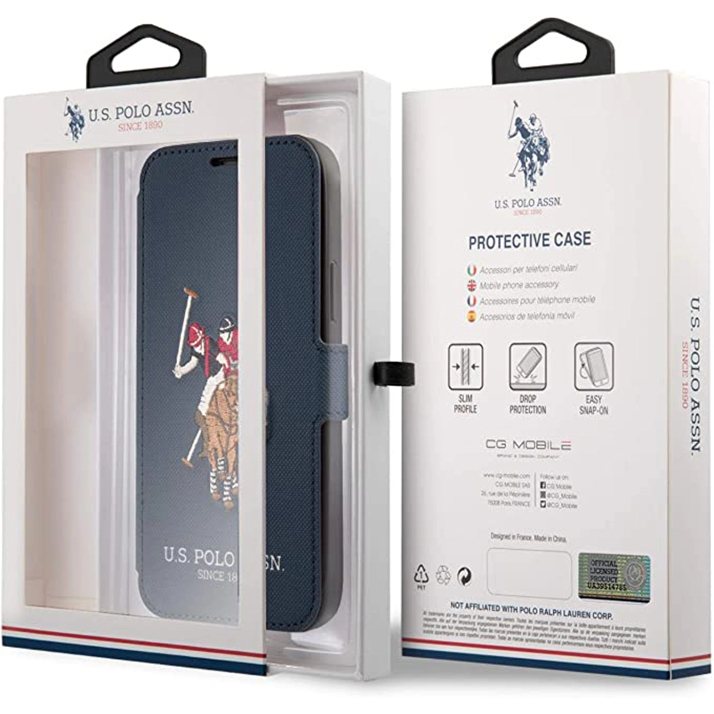 U.S.Polo Assn Iphone 12 case USHCP12MPUGFLNV Blue — Mallar, Bakı (3)