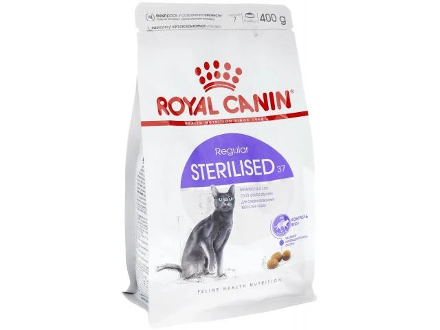 Royal Canin 1 yaşdan 7 yaşa qədər sterilizasiya edilmiş pişiklər üçün 37 ədəd sterilizasiya olunmuş quru yem, 400 q — Bakı