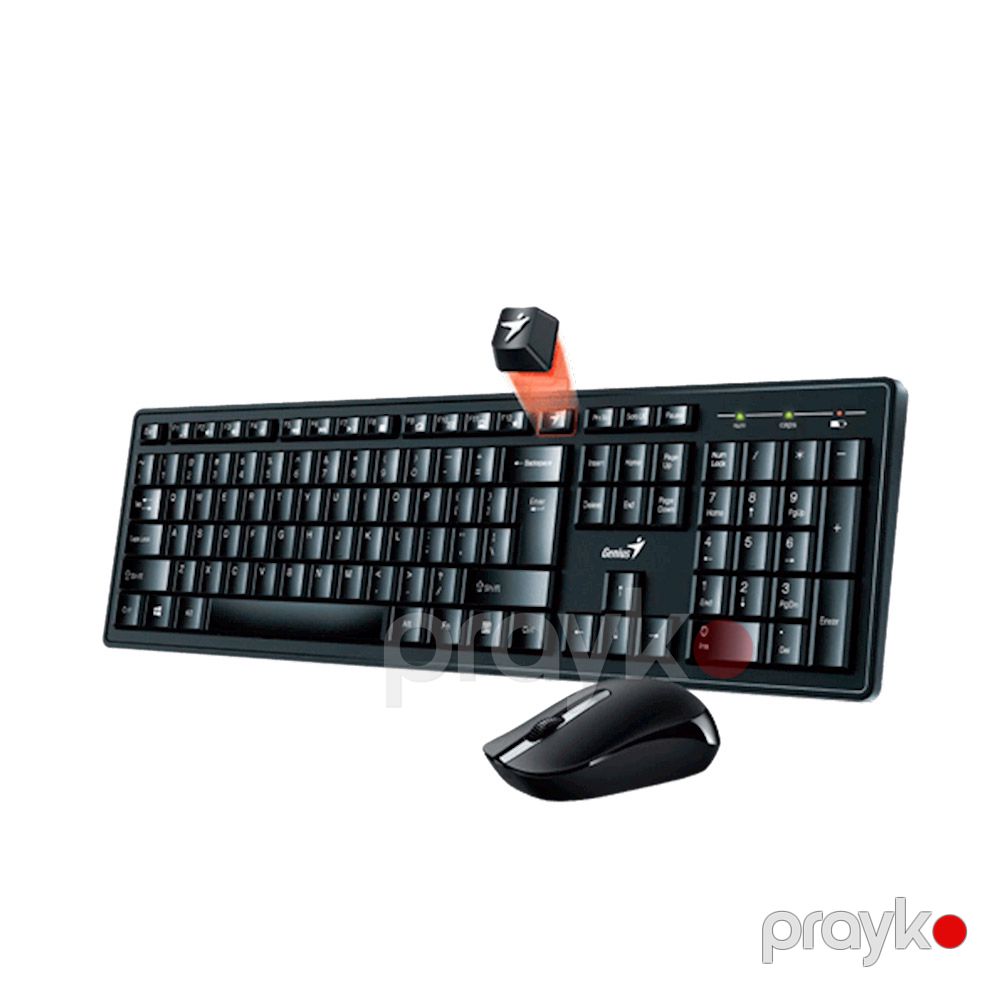 Klaviatura/Mouse Genius KM-8200 BLK Wireless — Klaviaturalar və siçanlar, Bakı (2)