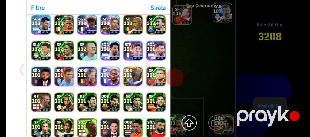 EFootball mobil hesabı – güclü heyət və valyuta - Kollektiv güc: 3208 — Digər, Qax (2)