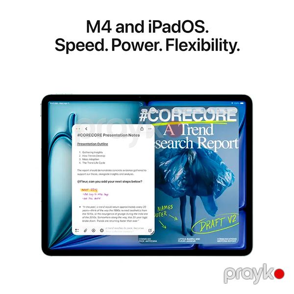 Apple iPad Air 11-inch M4 Wi-Fi 128GB - Starlight, Model A3459 Starlight — Mallar, Bakı (4)