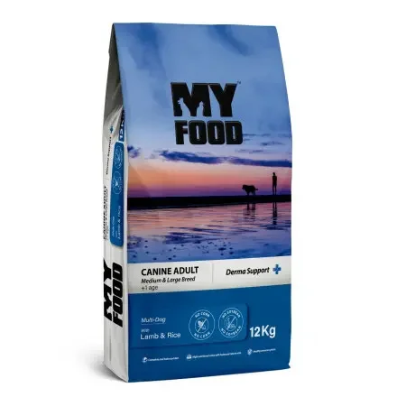 Myfood Canine Adult Medium & Large Breed Multi-Dog with Lamb & Rice, iri və orta cinsli itlər üçün quru yem, quzu və düyü ilə (çəki ilə)