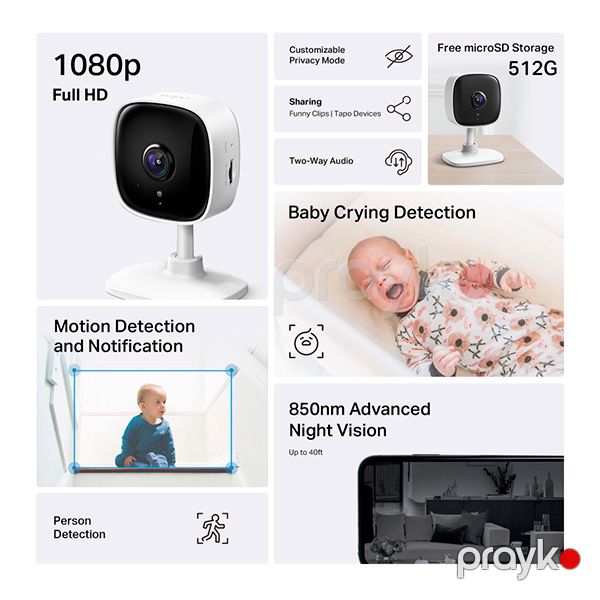 TP-Link Tapo C100 Security Camera Ağ — Mallar, Bakı (2)