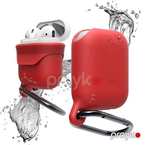Silicone AirPods Waterproof Case Pink — Bakı