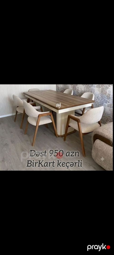 Dördbucaq masa, Qonaq otağı üçün, 6 nəfər — Bakı