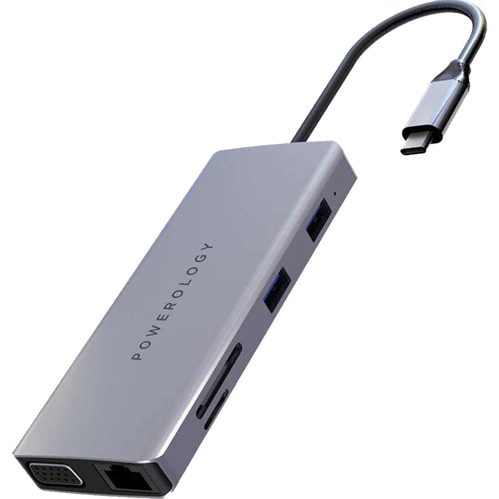 Powerology 11 in 1 Usb-c Hub Charge P11CHBGY Grey — Bakı