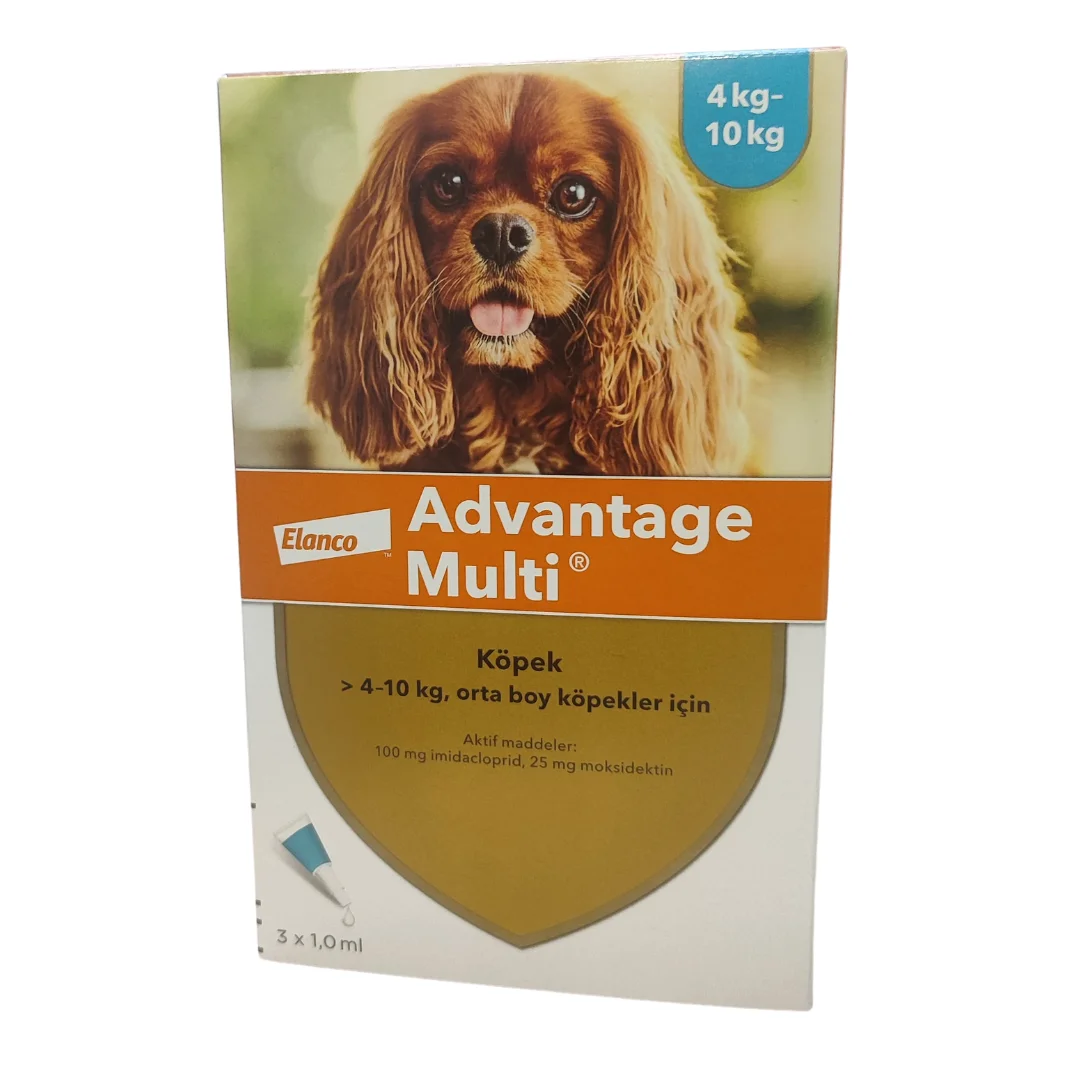 4 kq-dan 10 kq-a qədər itlər üçün Advantage Multi (Advocate) endoektosid 1 pipet 1.0 ml