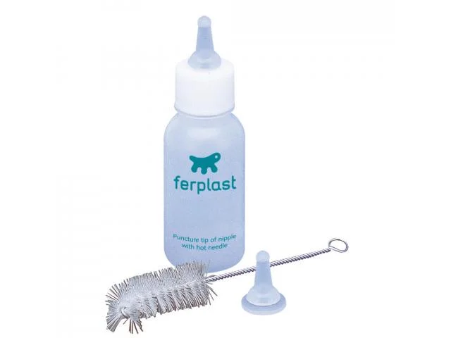Ferplast PA 5502 məmə ucu və fırça ilə şüşə, 3.5 x 11 sm, 50 ml — Bakı