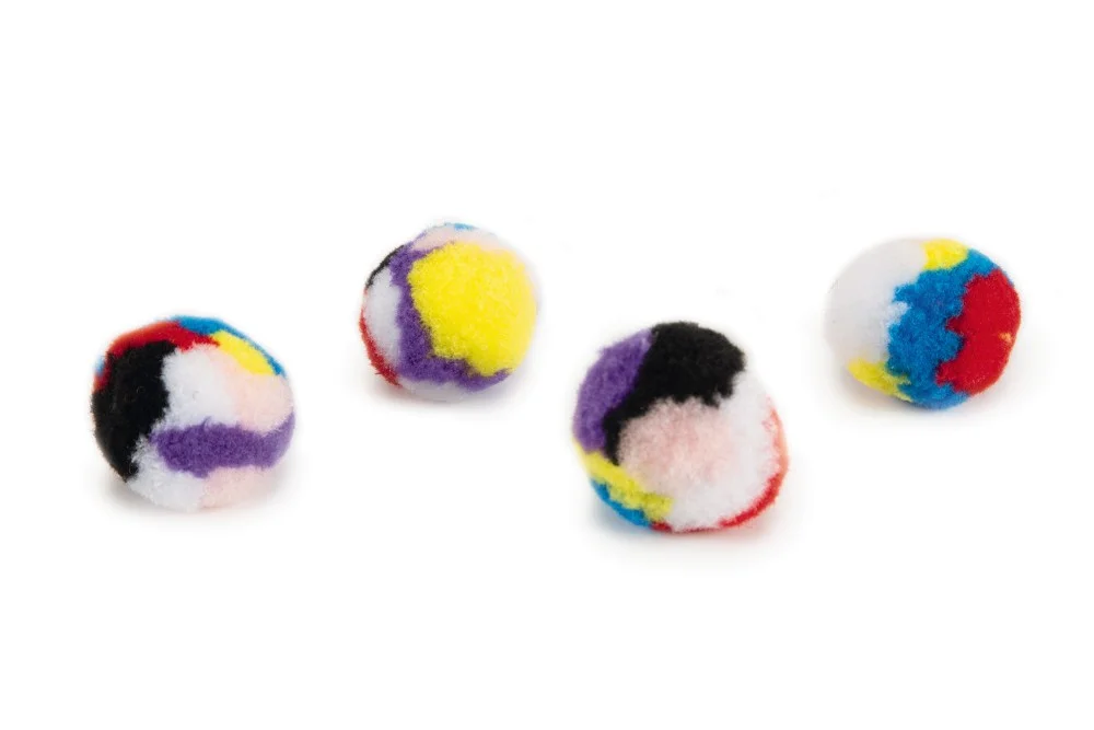 Beeztees Pompon ball with catnip pişiklər üçün yumşaq toplar Ø4 sm 4 ədəd — Bakı