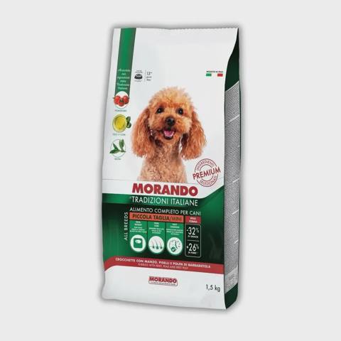 Morando Tradizioni Mini Ideal Weight, kiçik cins itlər üçün quru yem, mal əti ilə, 1.5 kq — Pet supplies